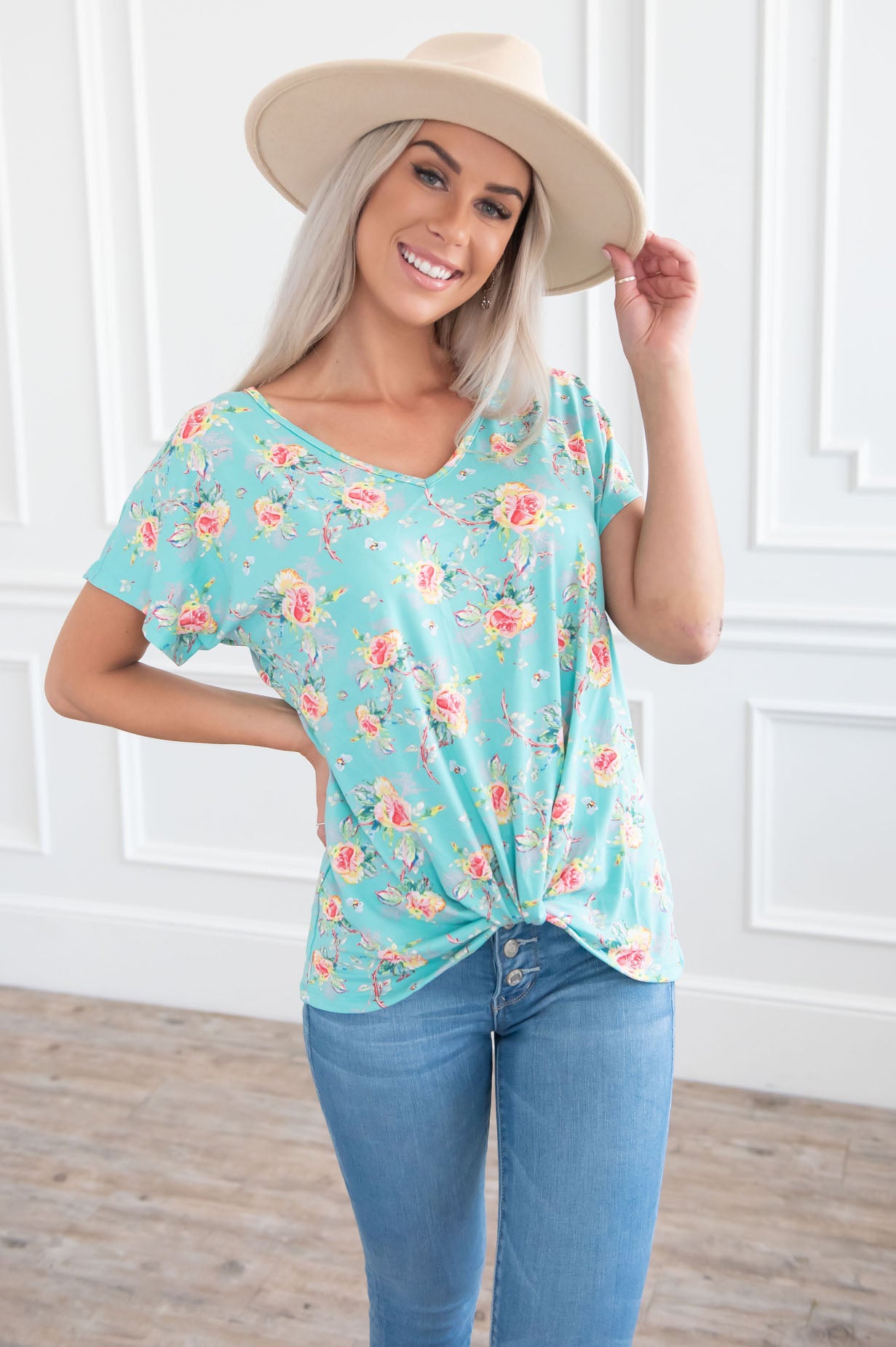 Obsessed At First Sight Modest Top Tops vendor-unknown 