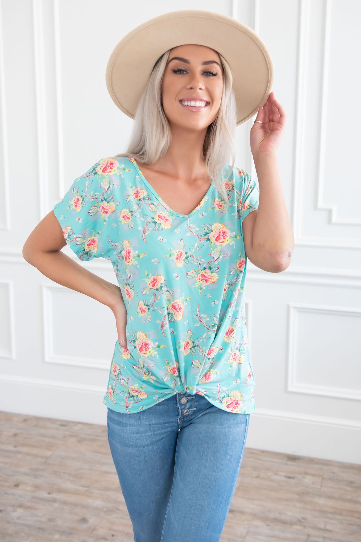 Obsessed At First Sight Modest Top Tops vendor-unknown 