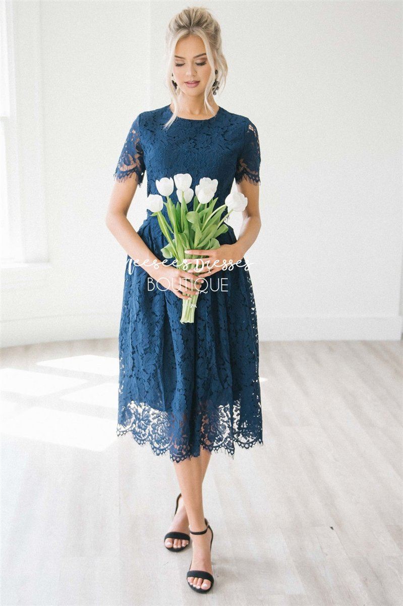 The Vivienne Modest Dresses vendor-unknown S Navy 