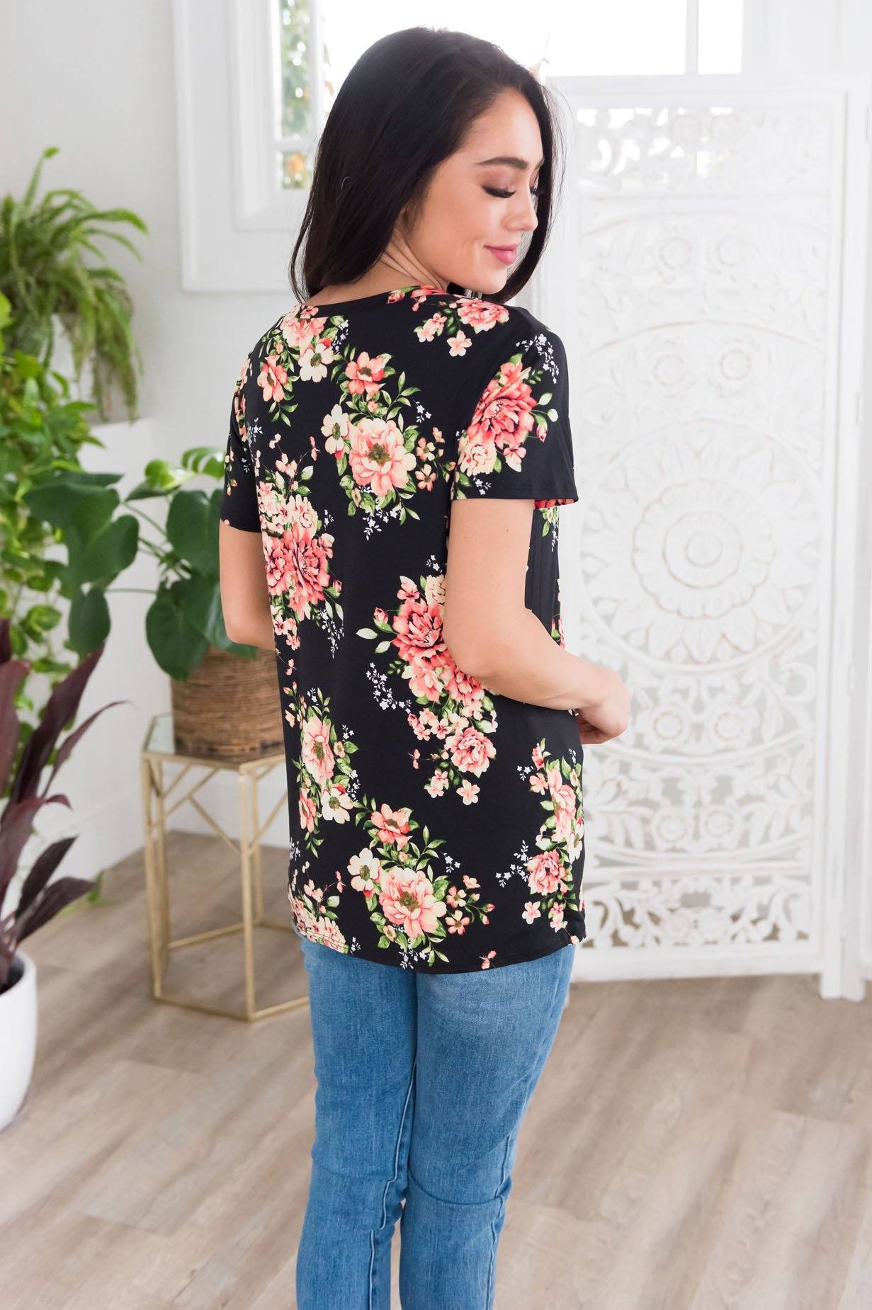 Beautiful Afternoon Modest Top Tops vendor-unknown 