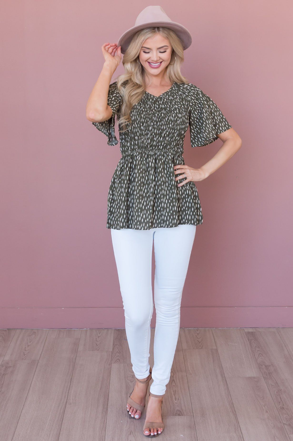 Midnight Blues Modest Blouse Tops vendor-unknown 