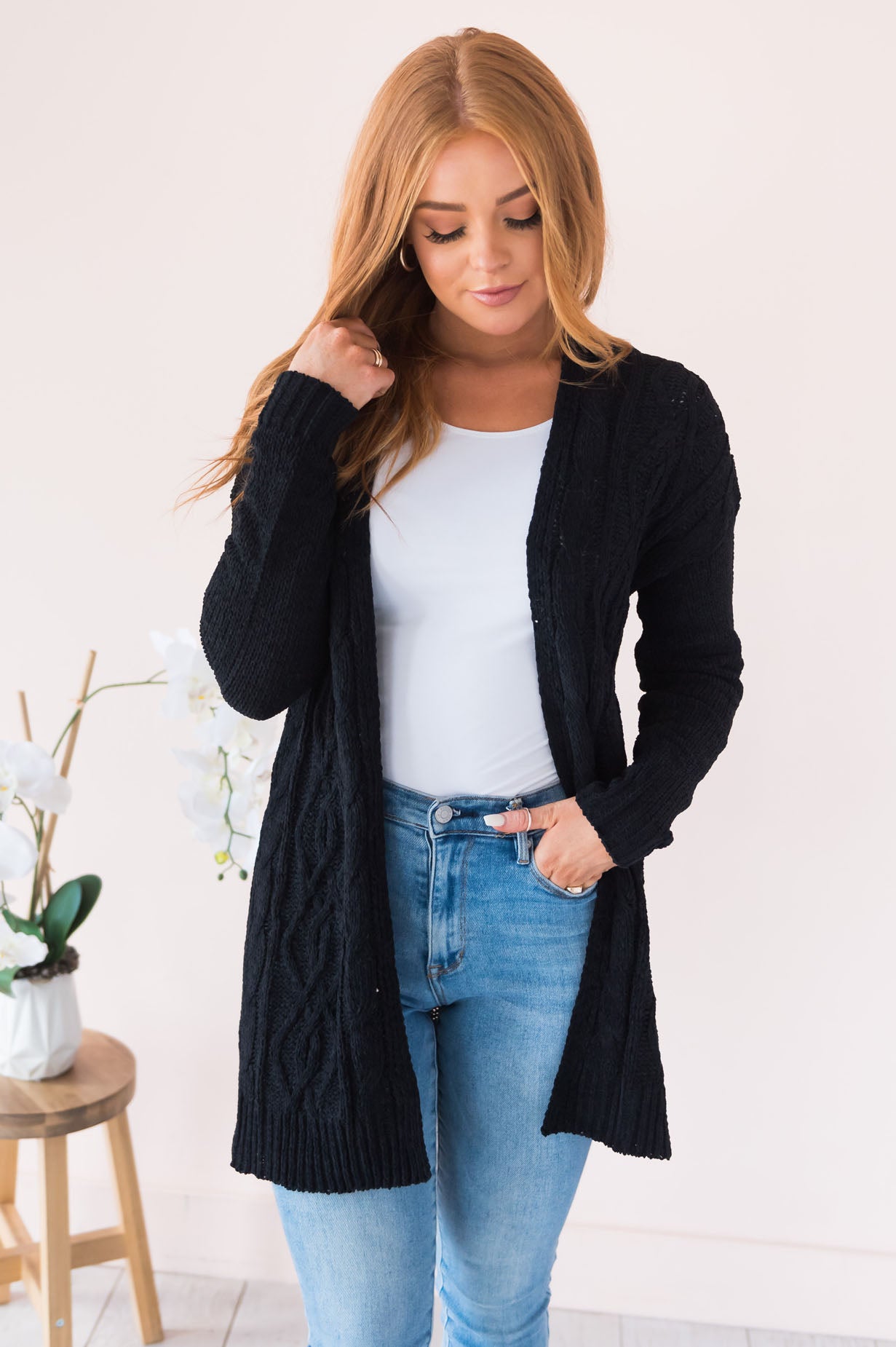 Warms My Heart Modest Chenille Cardigan Modest Dresses vendor-unknown 