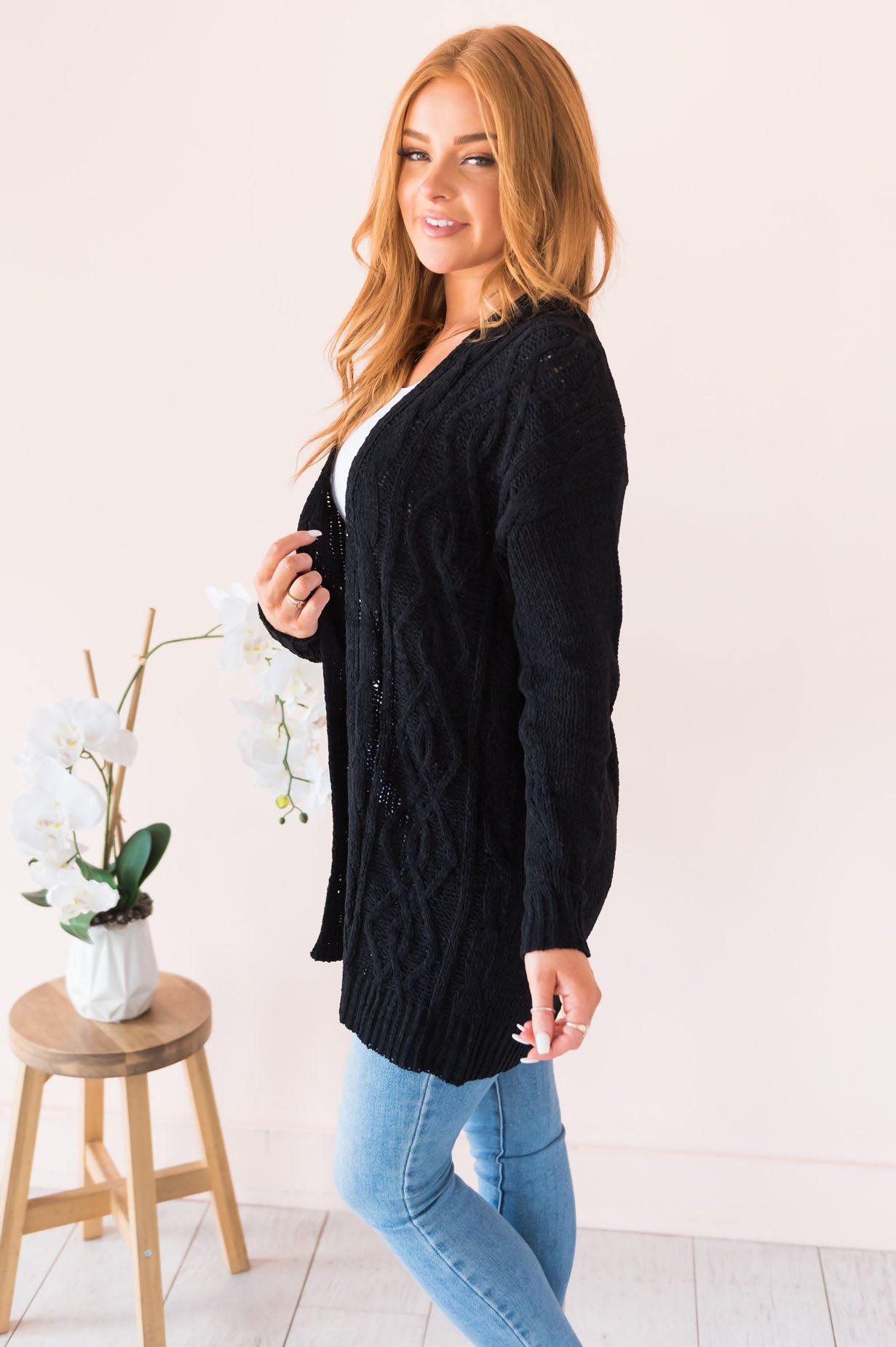 Warms My Heart Modest Chenille Cardigan Modest Dresses vendor-unknown 