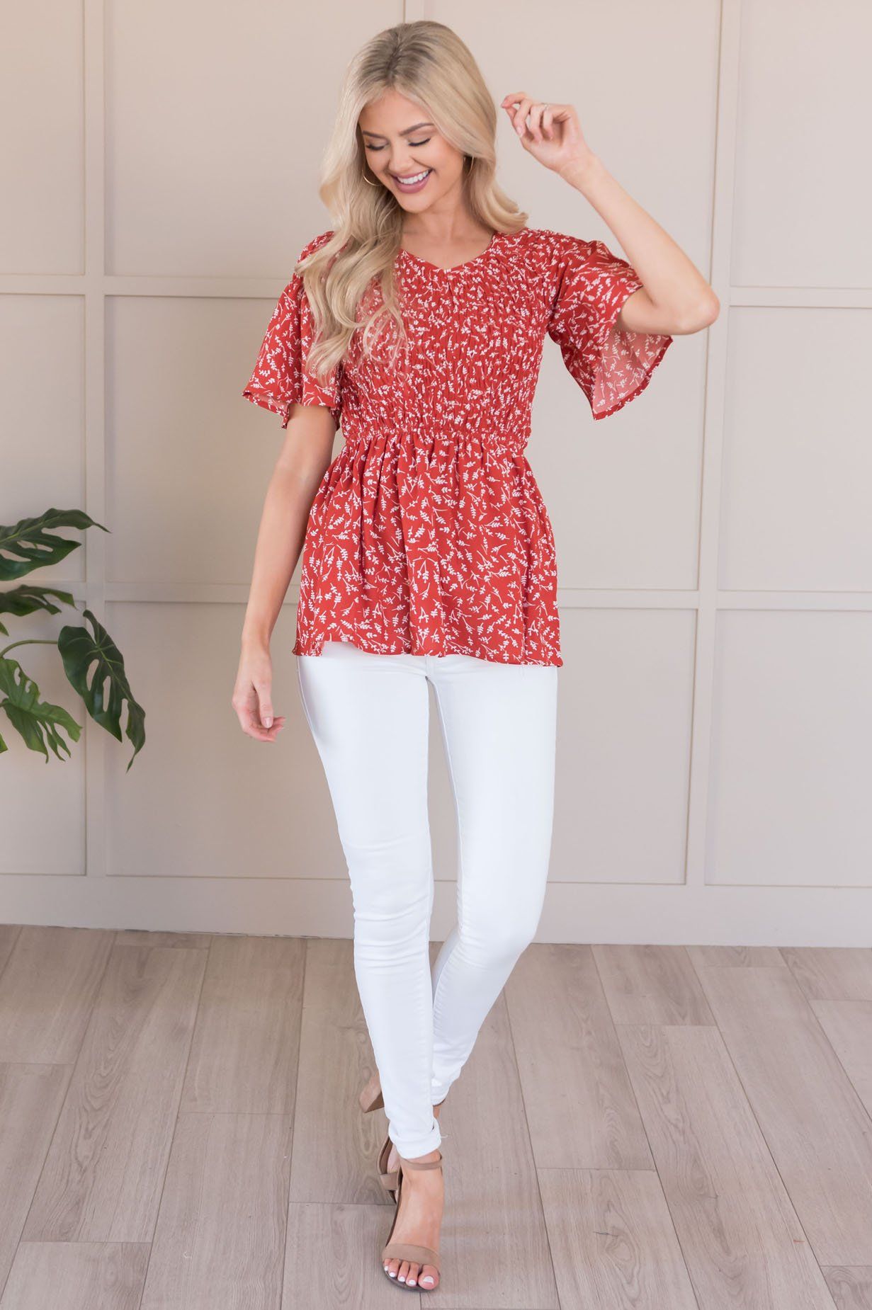 Midnight Blues Modest Blouse Tops vendor-unknown 