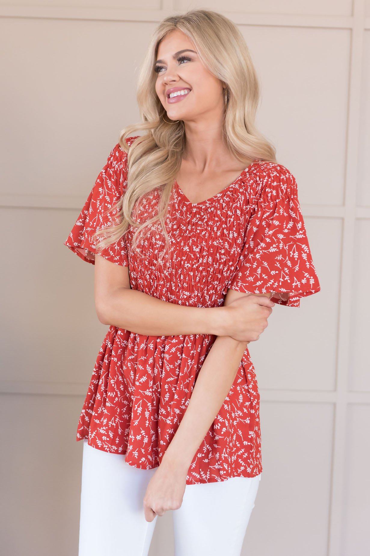 Midnight Blues Modest Blouse Tops vendor-unknown 