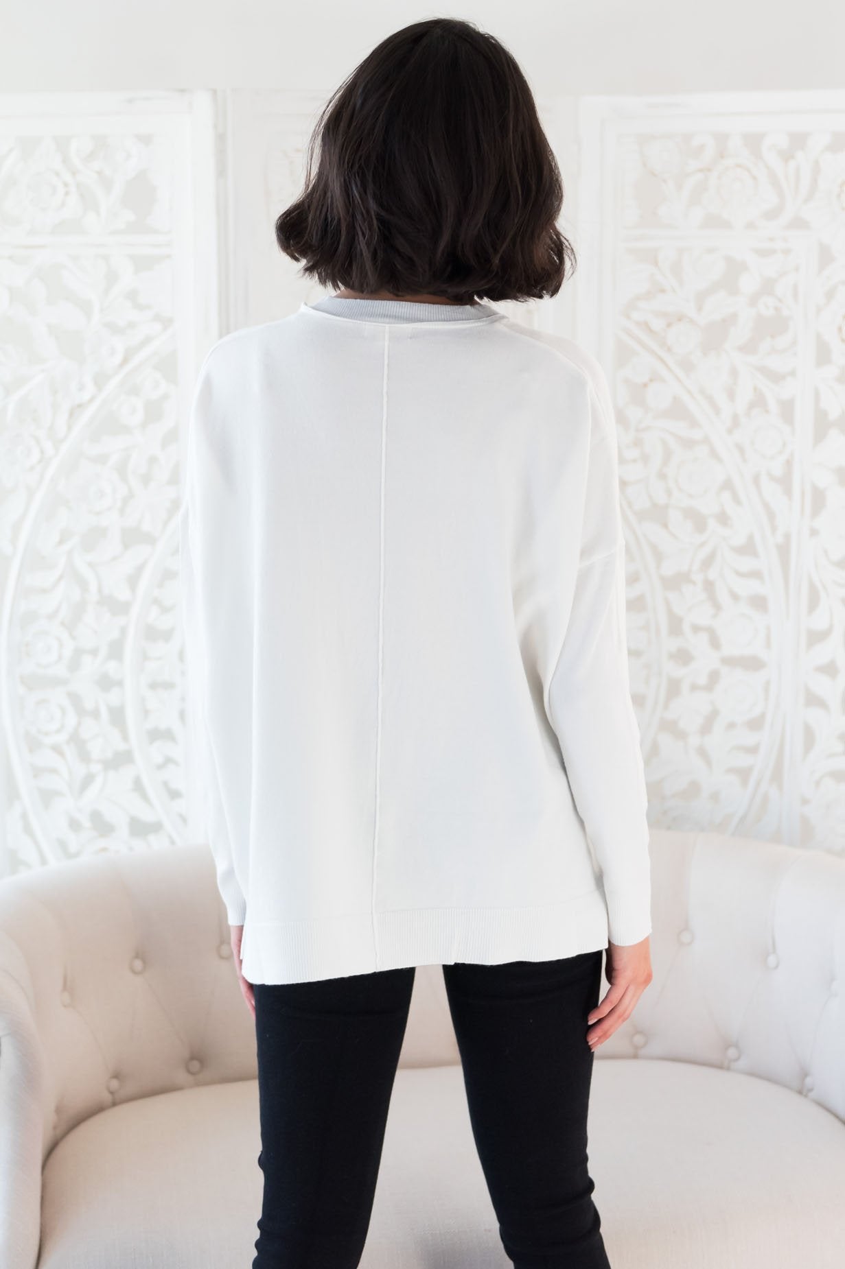 Pleasant Night Modest Sweater Tops vendor-unknown 