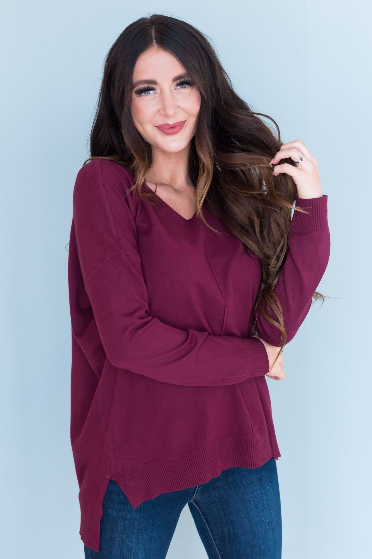 Harvest Season Modest Sweater Tops vendor-unknown 