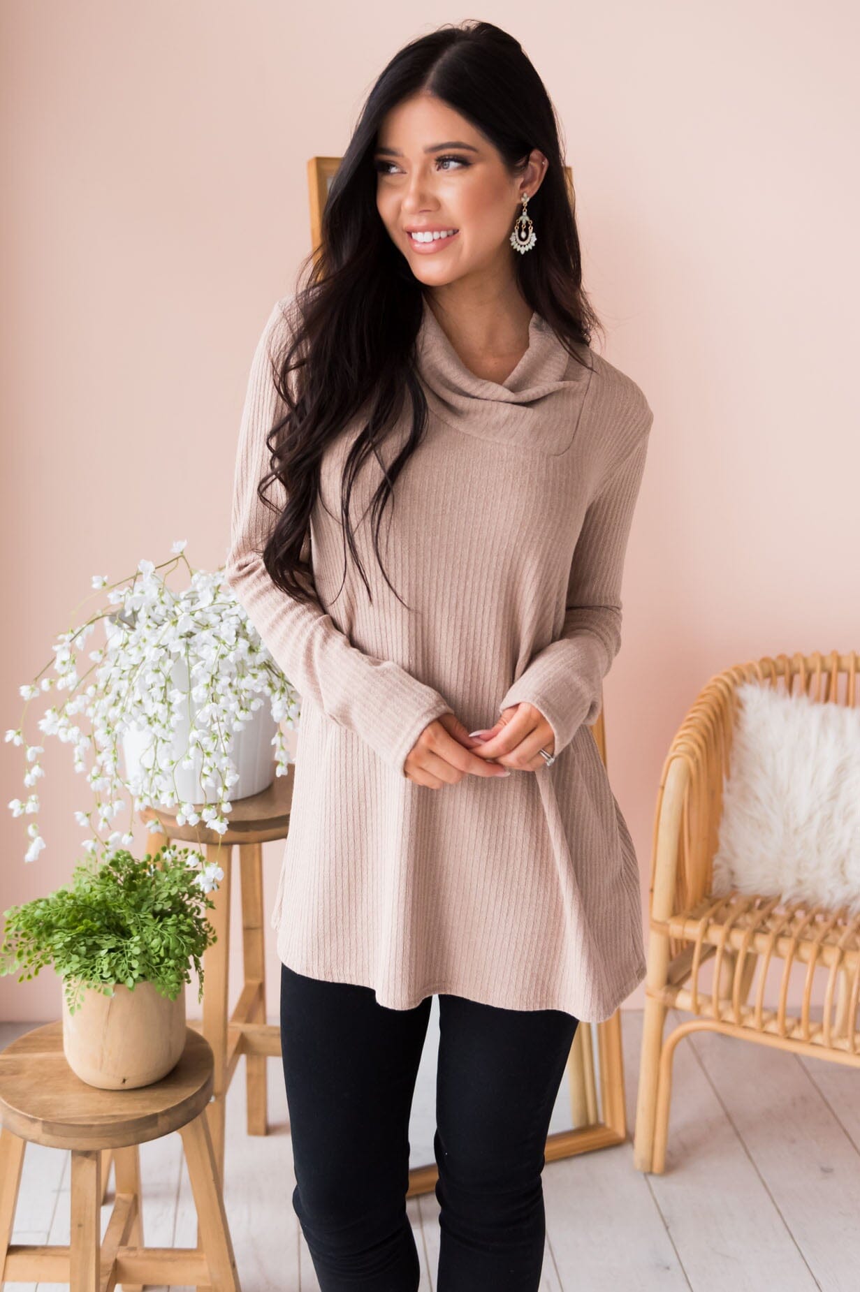 The Mountains Are Calling Modest Sweater Tops vendor-unknown 