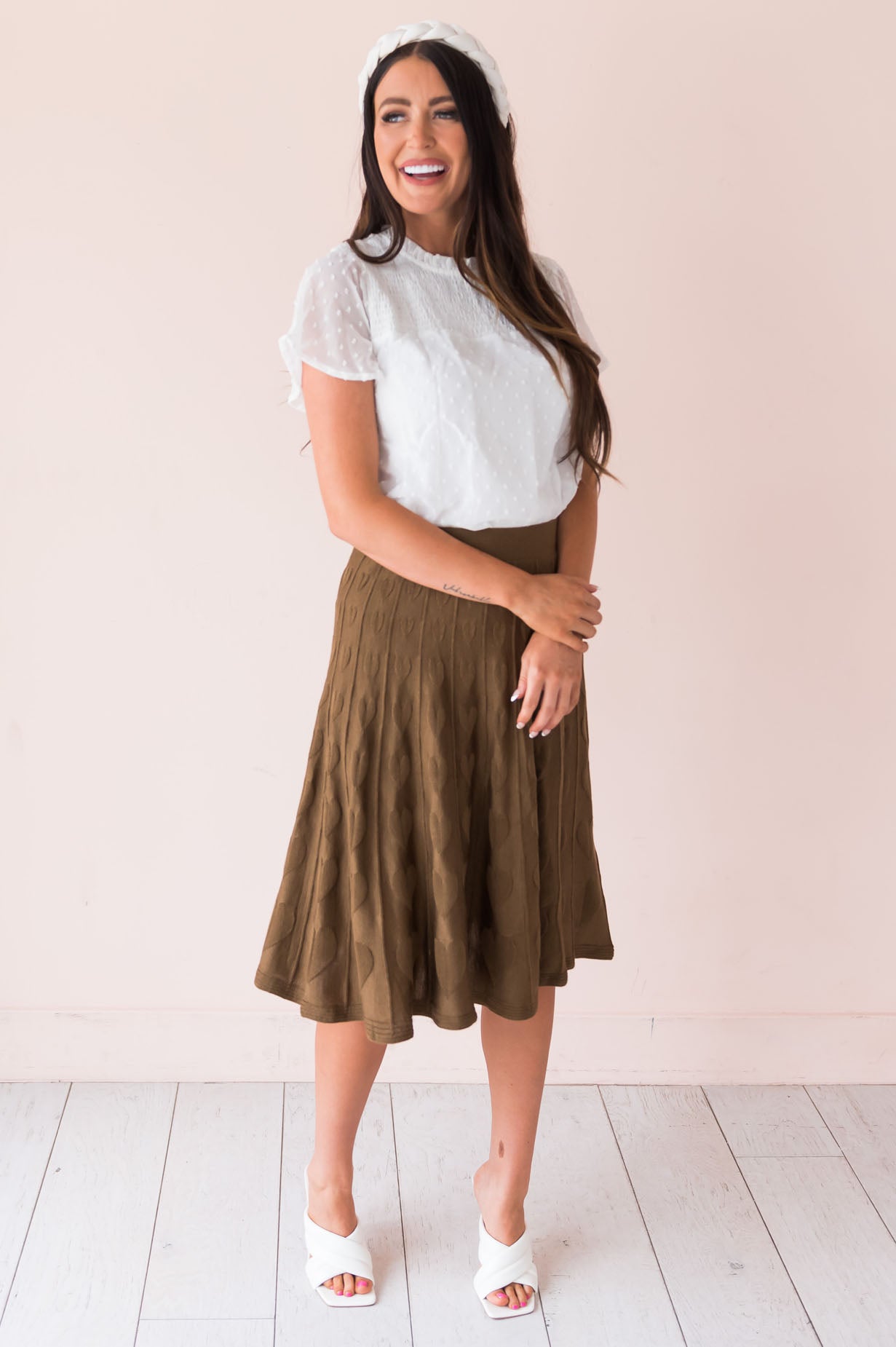 She's A Sweetheart Modest Skirt Skirts vendor-unknown 