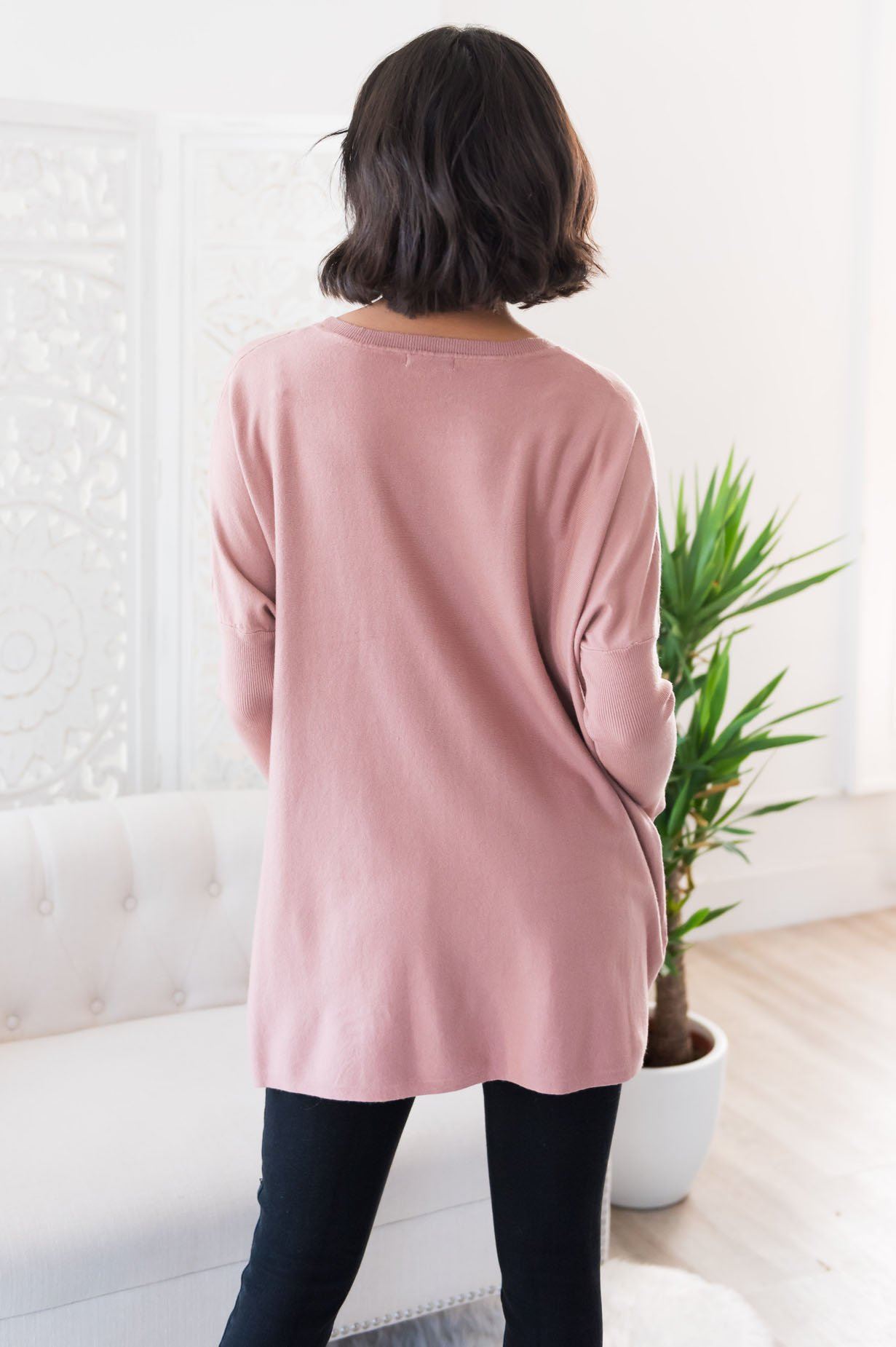 Casual Chic Modest Oversize Sweater Tops vendor-unknown 