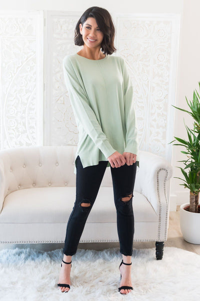 Snow Season Modest Sweater Tops vendor-unknown