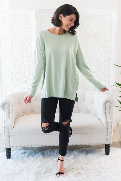 Snow Season Modest Sweater Tops vendor-unknown