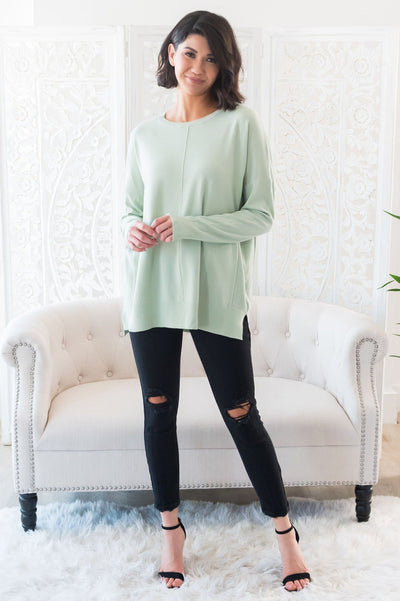 Snow Season Modest Sweater Tops vendor-unknown