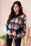 Will Be Seeing You Modest Cowl Neck Poncho Tops vendor-unknown