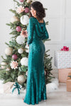 The Noel Ballroom Modest Sequin Gown Modest Dresses vendor-unknown