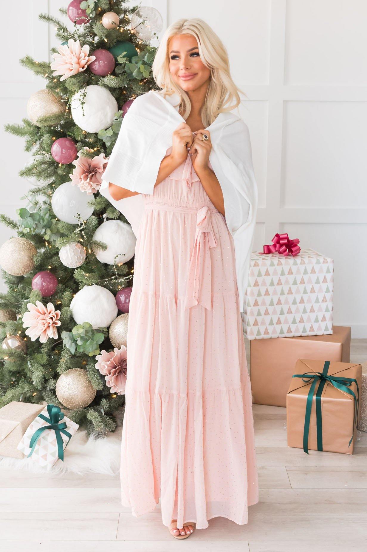 The Caroling Diamond Confetti Modest Maxi Modest Dresses vendor-unknown 