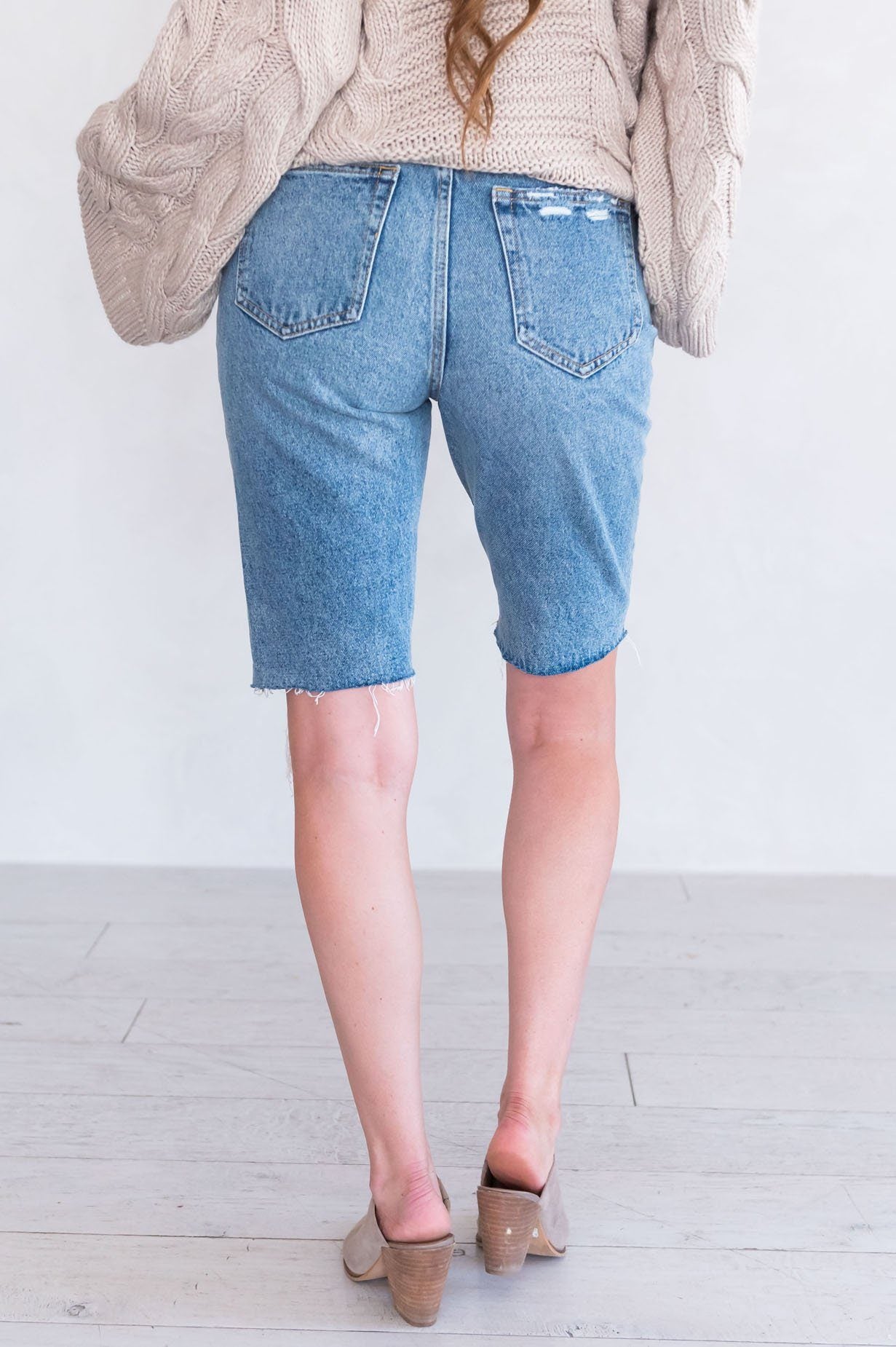 All That Mom Jean Shorts Modest Dresses vendor-unknown 