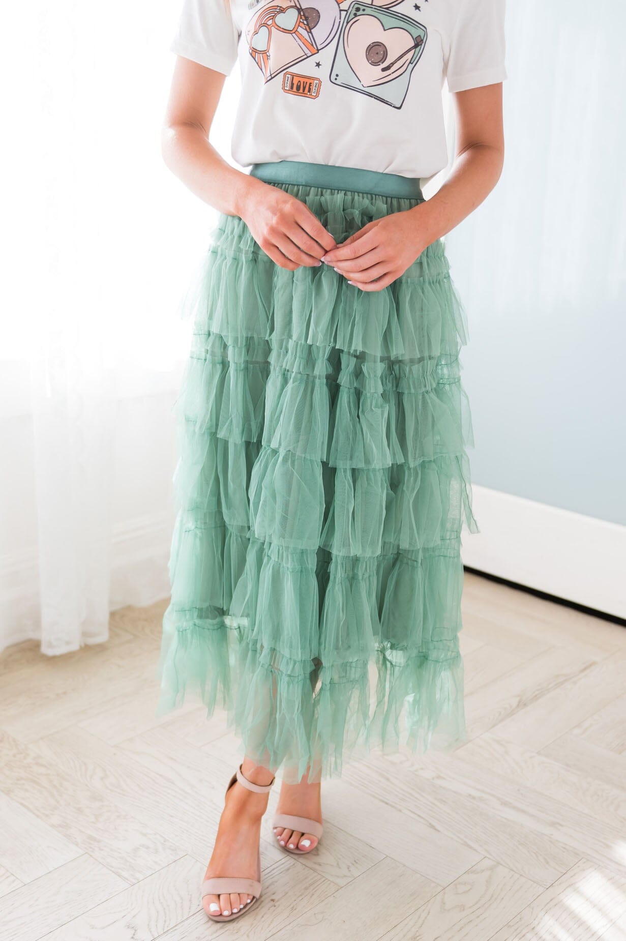 It's All About The Tiers Modest Tulle Skirt Skirts vendor-unknown 