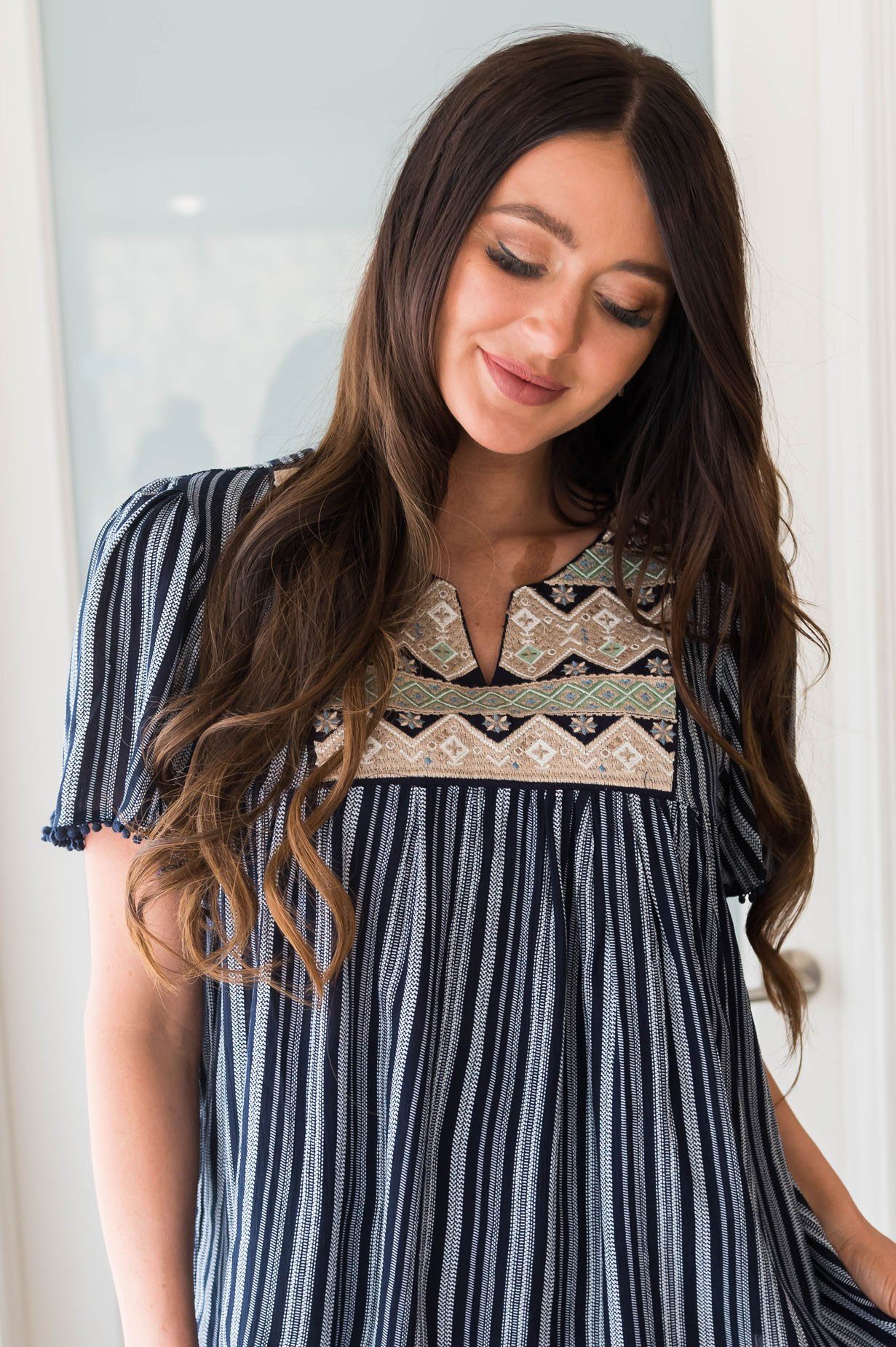 Eternal Love Embroidered Blouse Tops vendor-unknown 