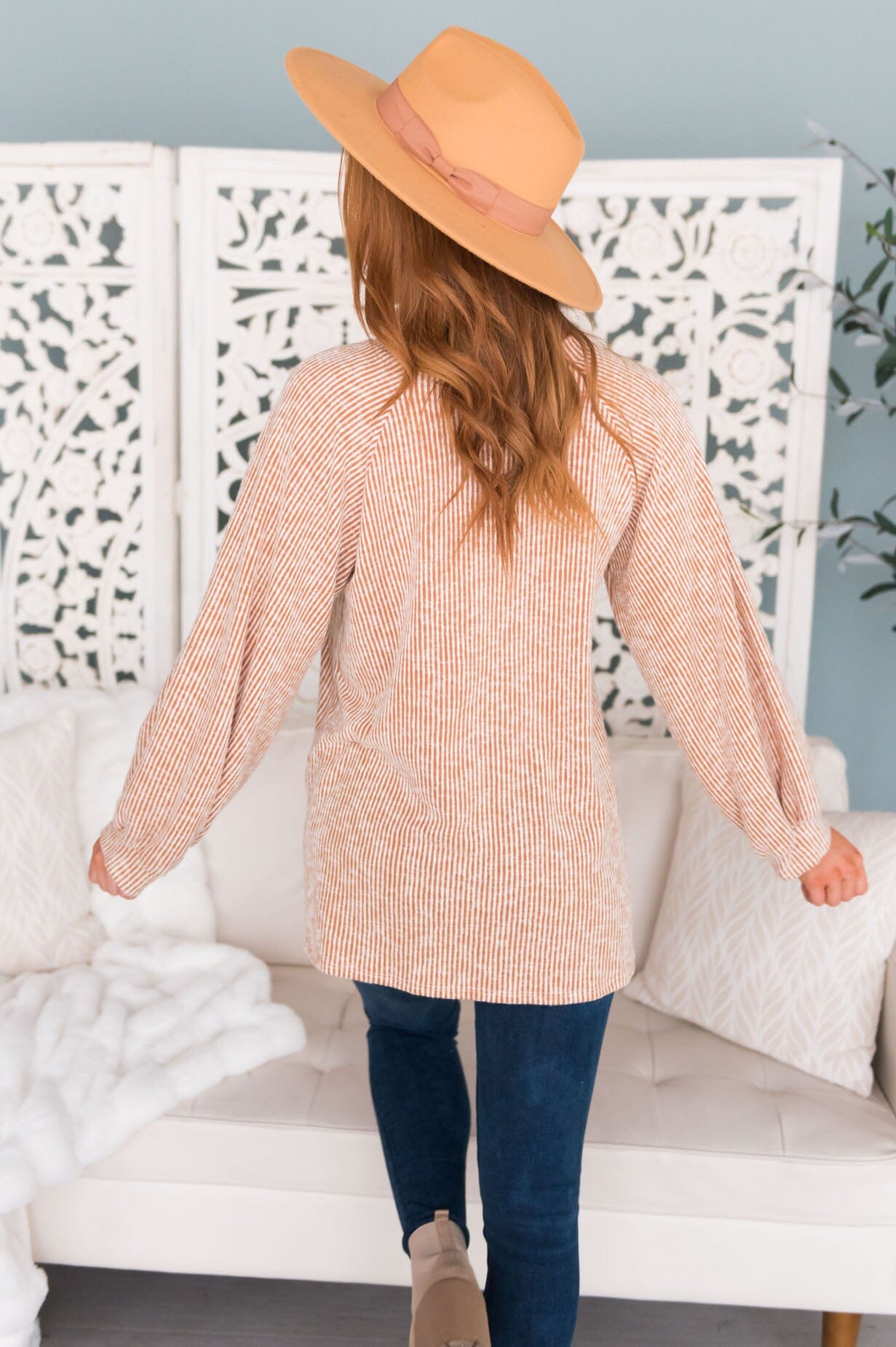 Stunning Stripes Modest Sweater Modest Dresses vendor-unknown 