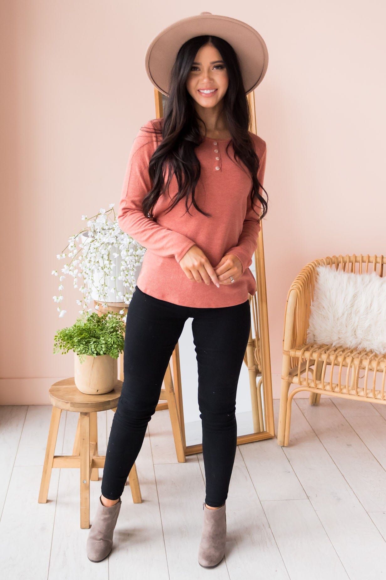 You Complete Me Modest Thermal Top Tops vendor-unknown 