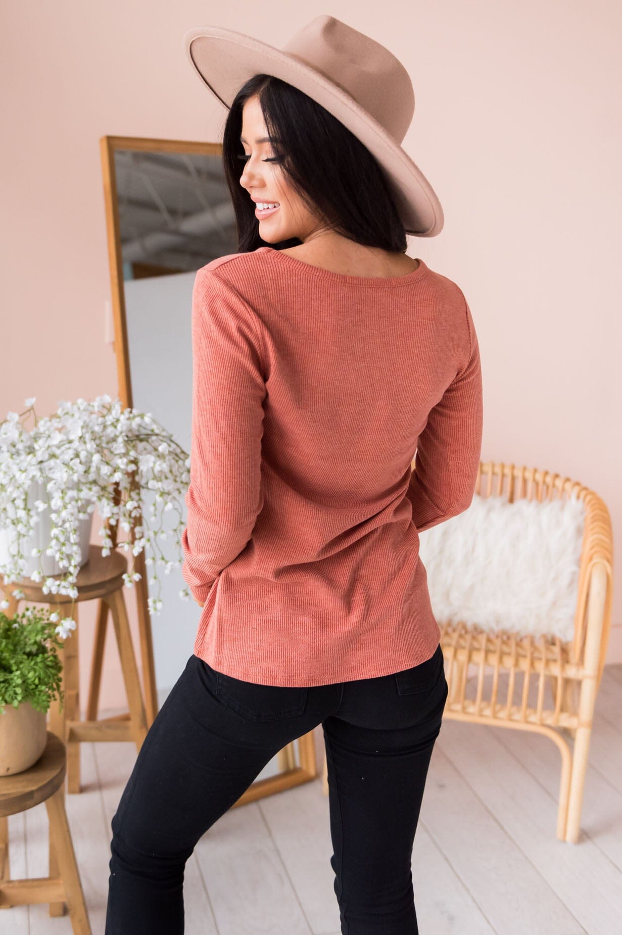 You Complete Me Modest Thermal Top Tops vendor-unknown 