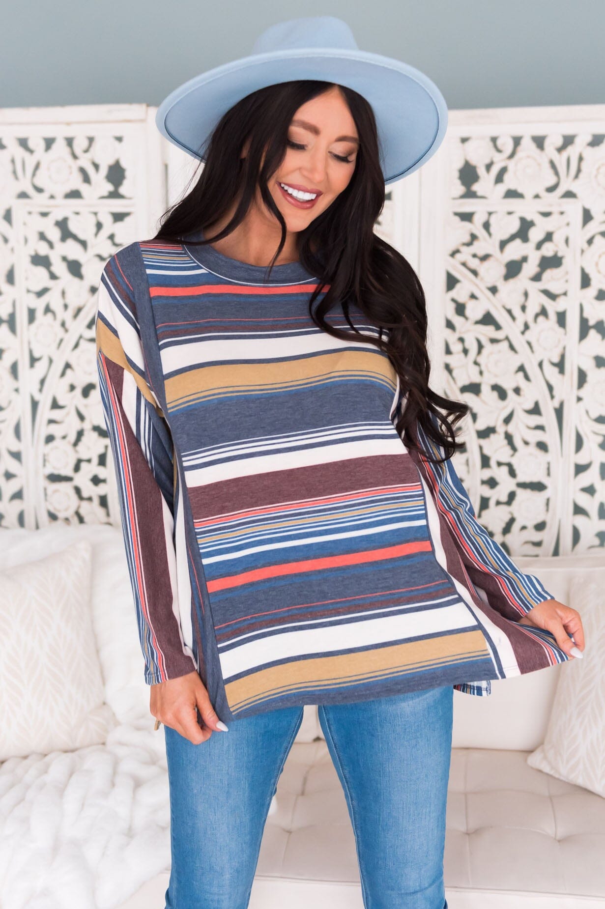 Wish Me Well Modest Blouse Tops vendor-unknown 