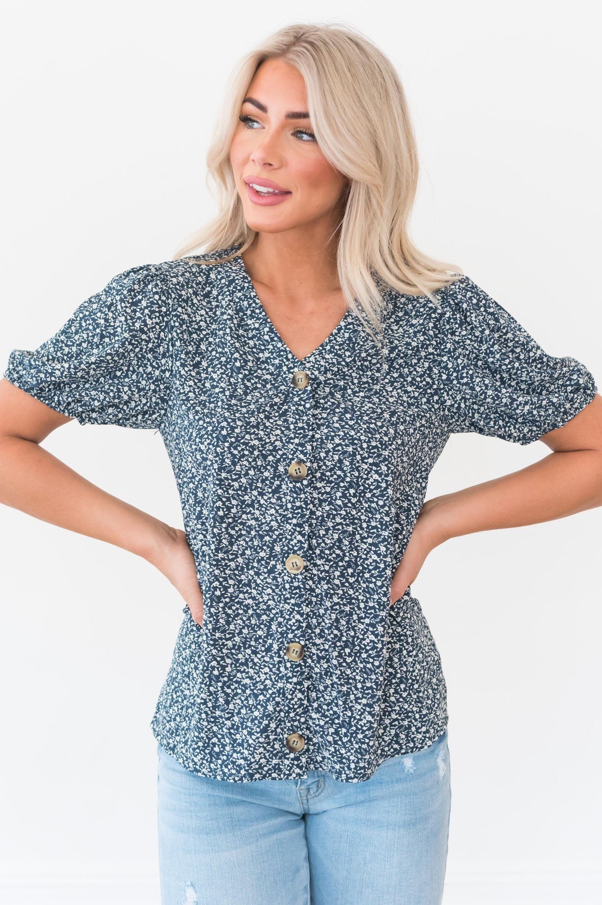 Floral Rush Modest Blouse Modest Dresses vendor-unknown 