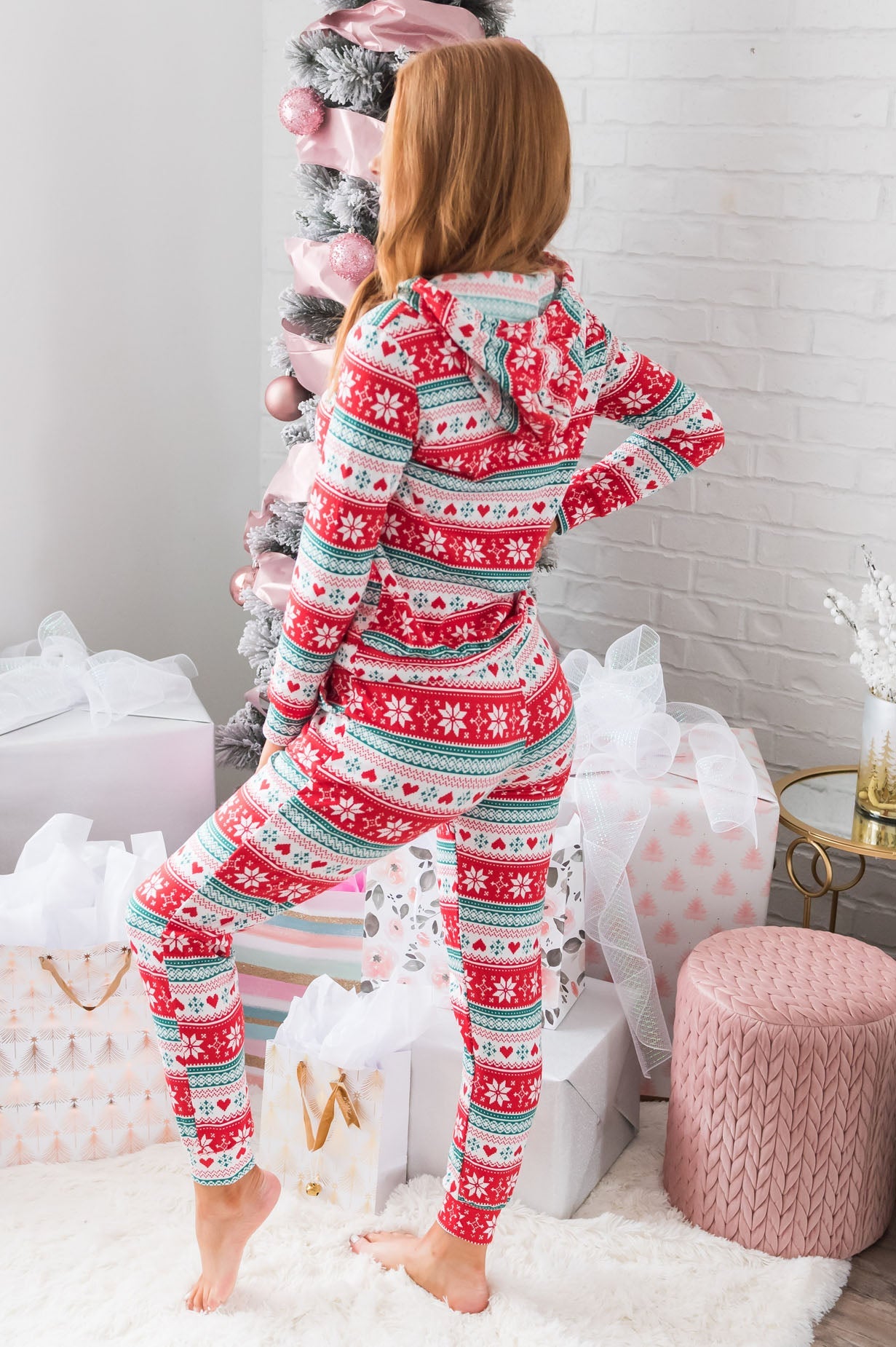 I Heart Christmas Modest Lounge Set Tops vendor-unknown 