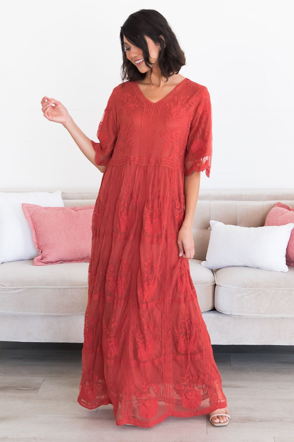 The Lexi Boho Maxi Dress Modest Dresses vendor-unknown 