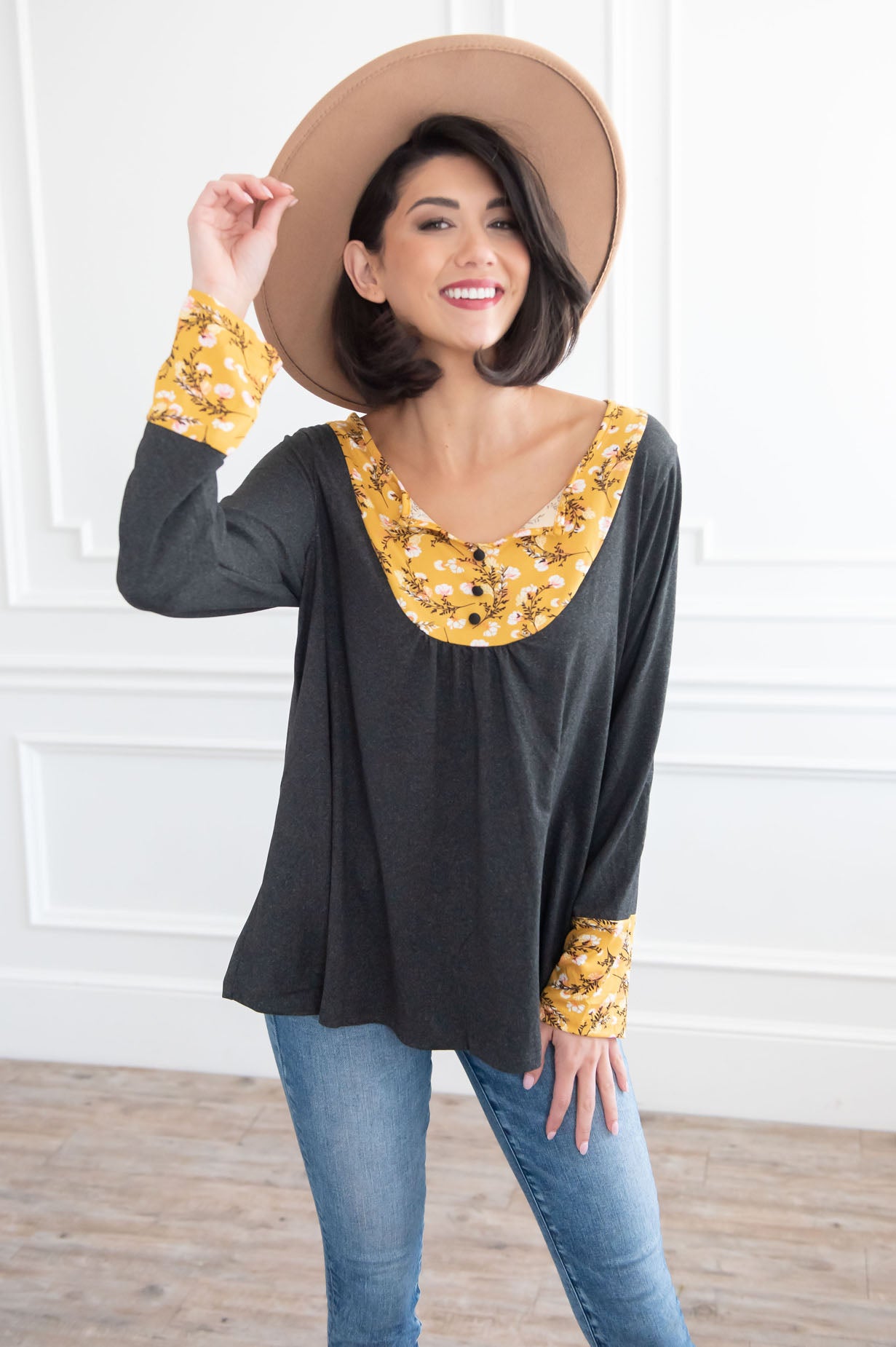 We Were In Love Modest Top Tops vendor-unknown 