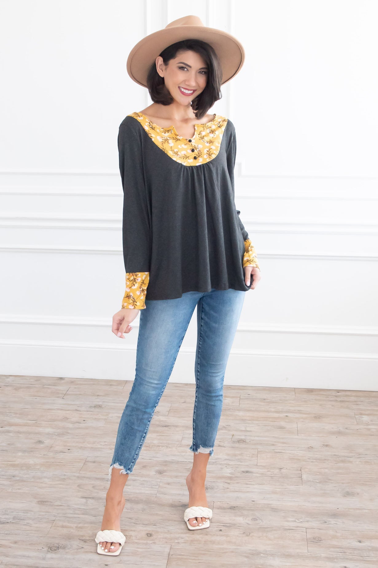 We Were In Love Modest Top Tops vendor-unknown 