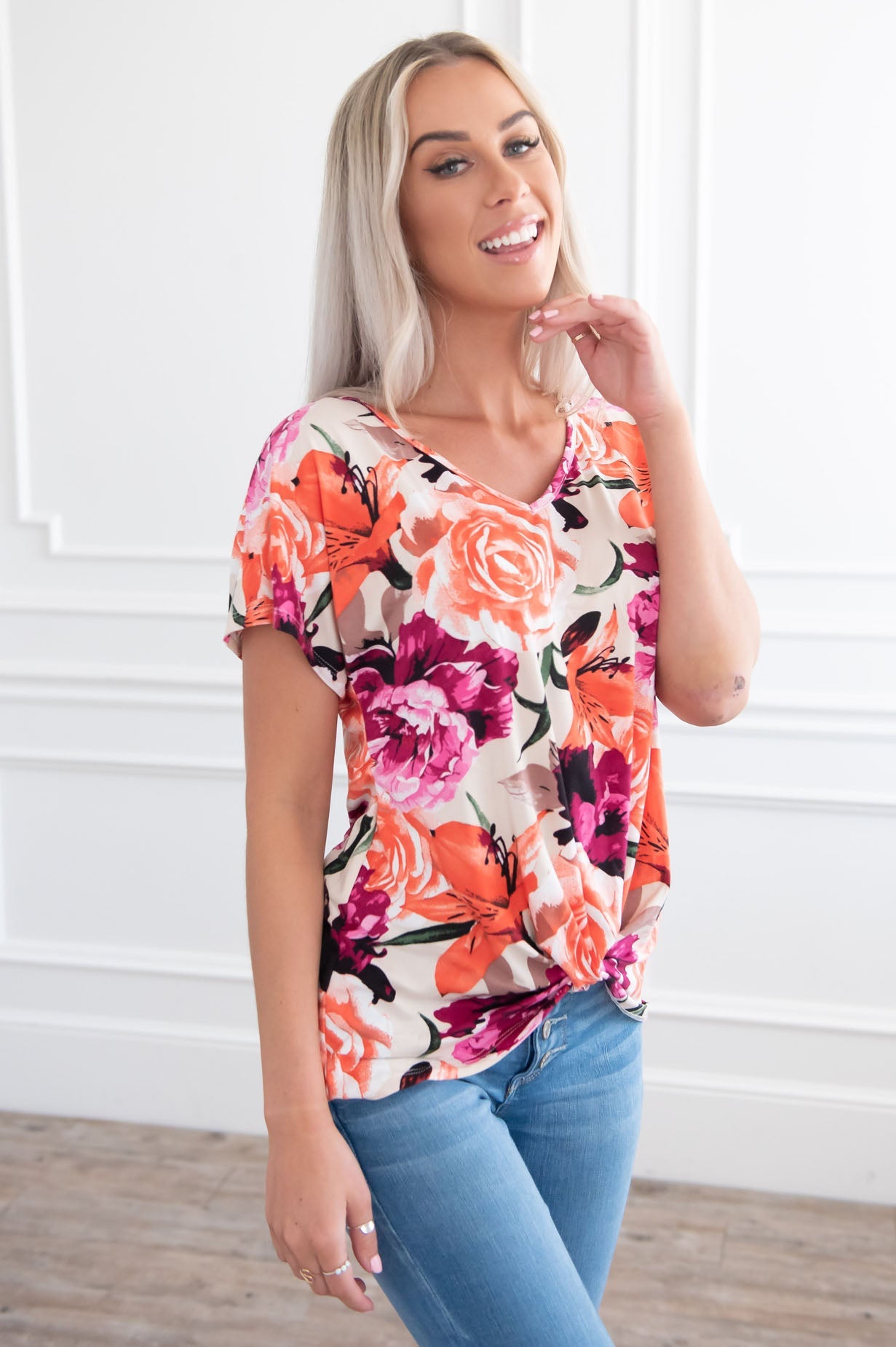 Obsessed At First Sight Modest Top Tops vendor-unknown 