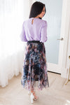 Graceful Floral Modest Tulle Skirt Skirts vendor-unknown