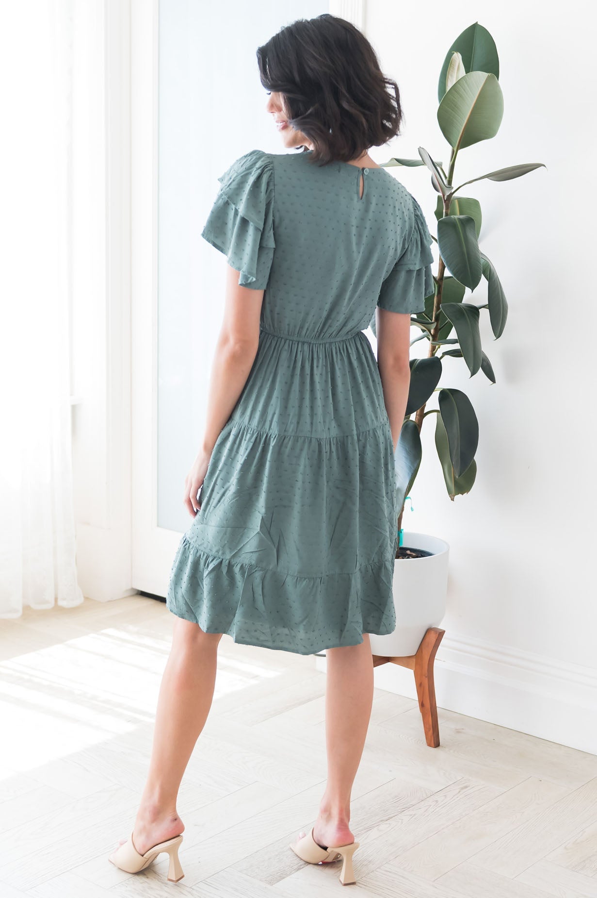 The Amy Swiss Dot Modest Dresses vendor-unknown 