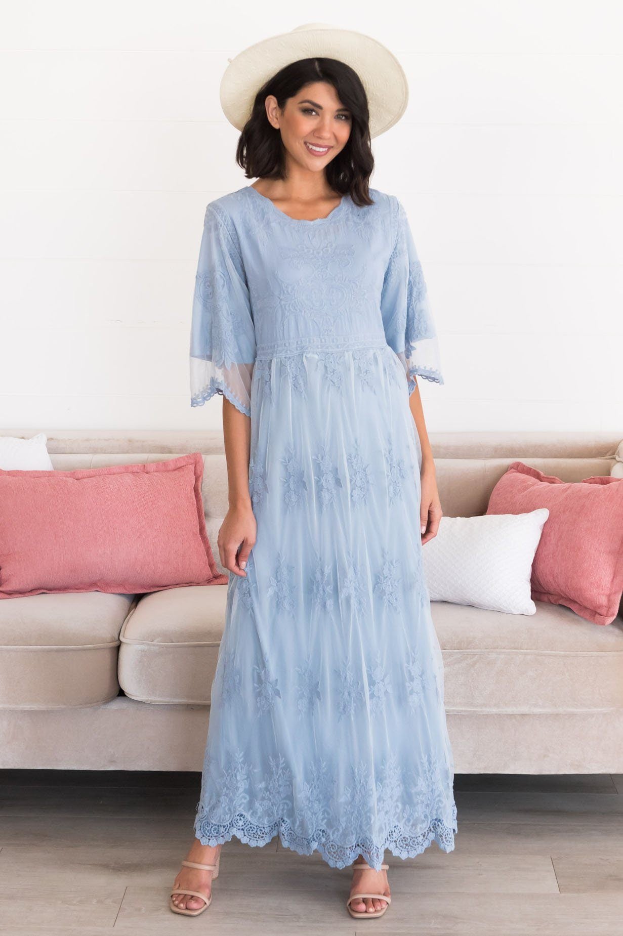 The Gracie Boho Lace Maxi Dress Modest Dresses vendor-unknown 