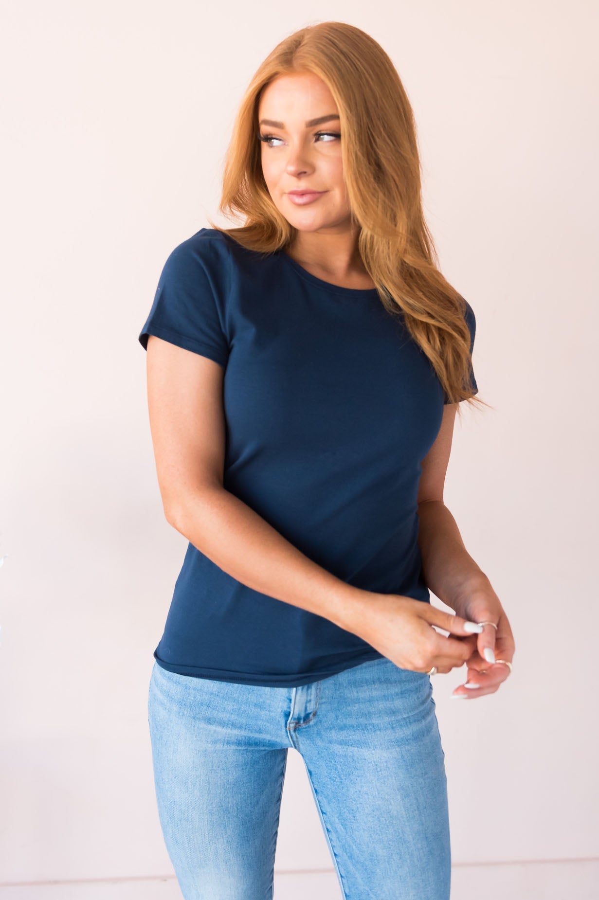 Casual Dreamer Modest Crewneck Tee Modest Dresses vendor-unknown 