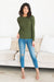 Falling Forward Modest Ribbed Sweater