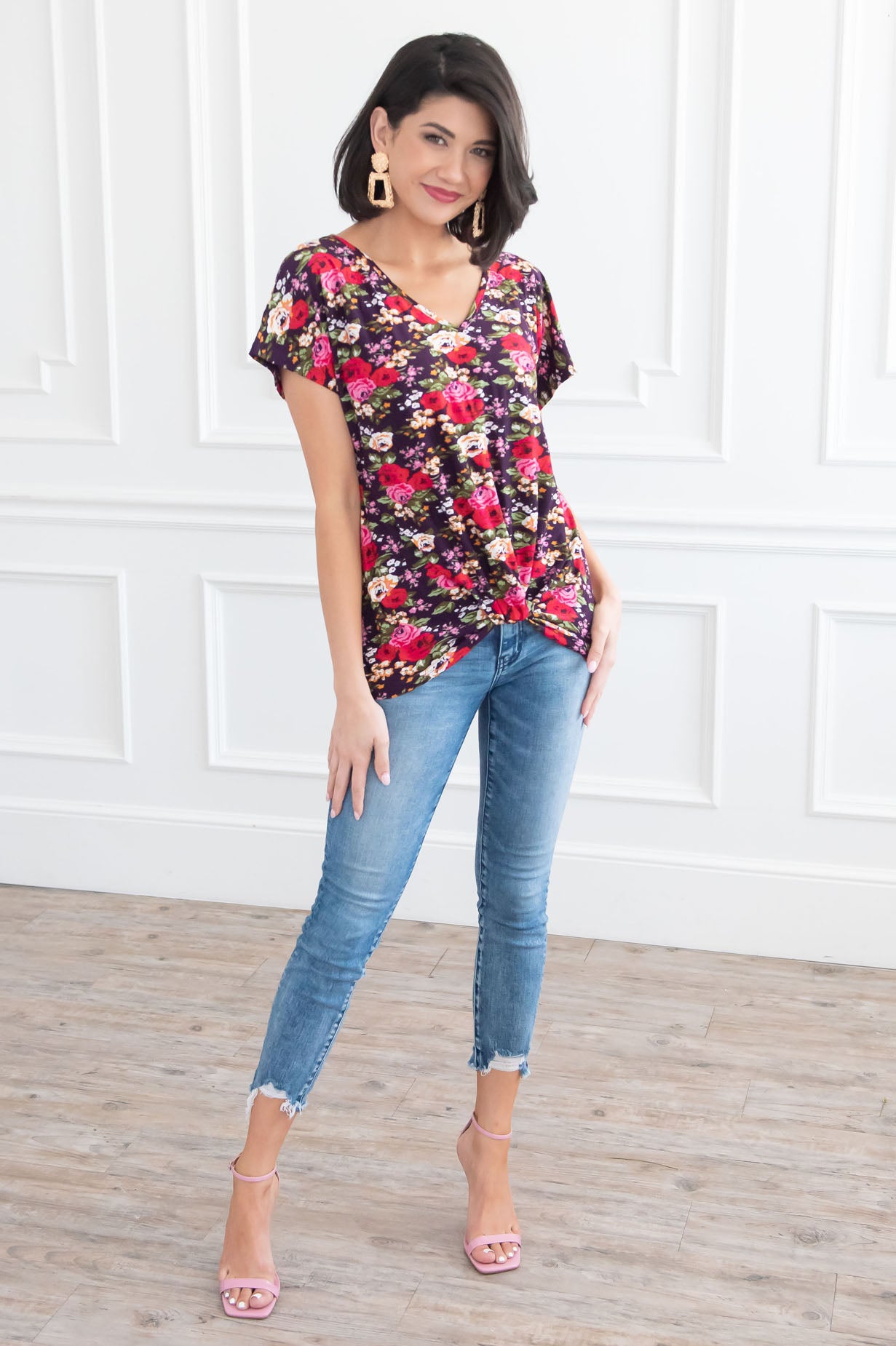 Obsessed At First Sight Modest Top Tops vendor-unknown 