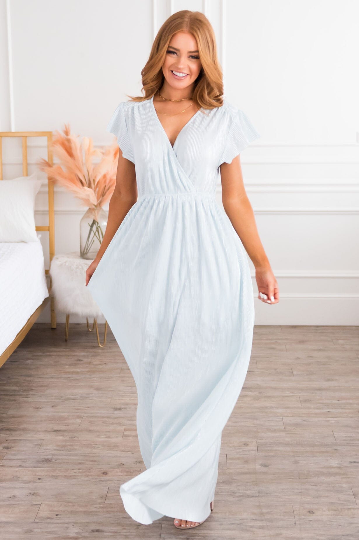 The Holiday Dream Shimmer Maxi Dress Modest Dresses vendor-unknown 