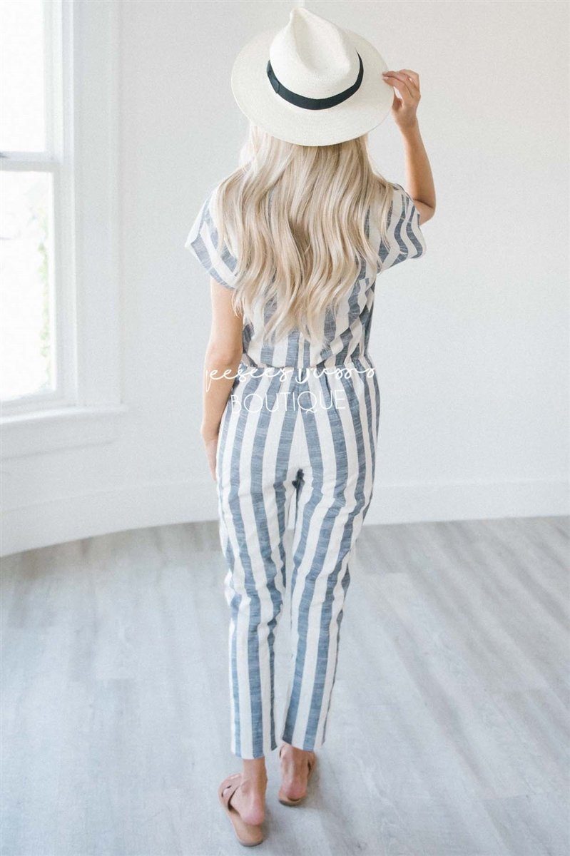 The Shelby Striped Jumpsuit Modest Dresses vendor-unknown 