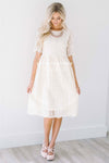 Love At First Sight Cream Lace Dress Modest Dresses vendor-unknown S Cream
