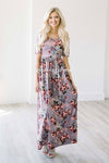The Miranda in Dusty Lilac Floral Modest Dresses vendor-unknown
