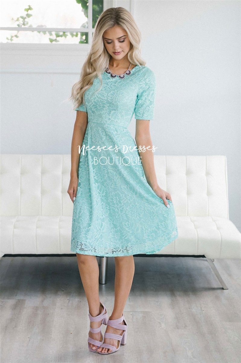 The Stella Modest Dresses vendor-unknown Mint XS 
