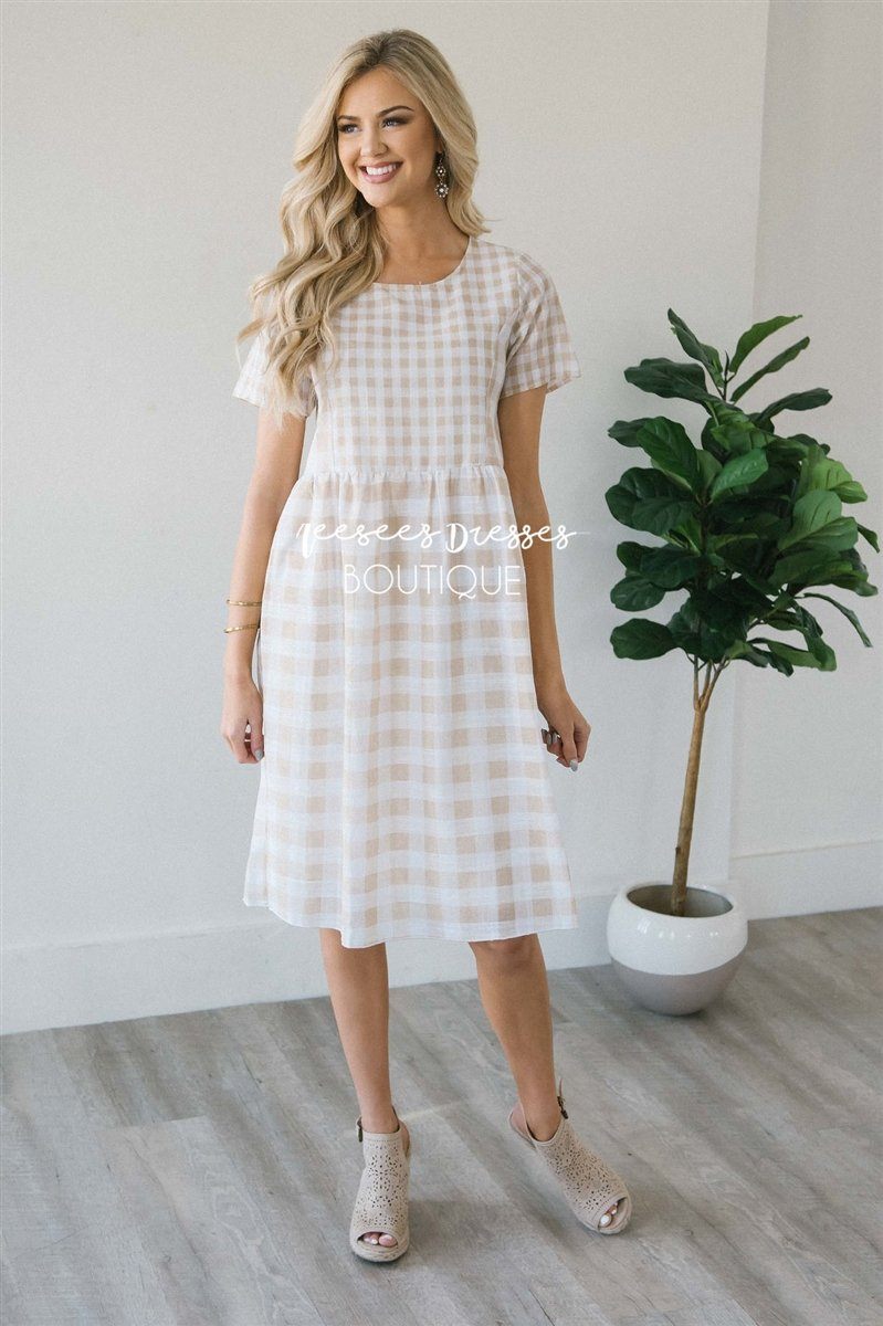 The Kymber Modest Dresses vendor-unknown Oatmeal S 