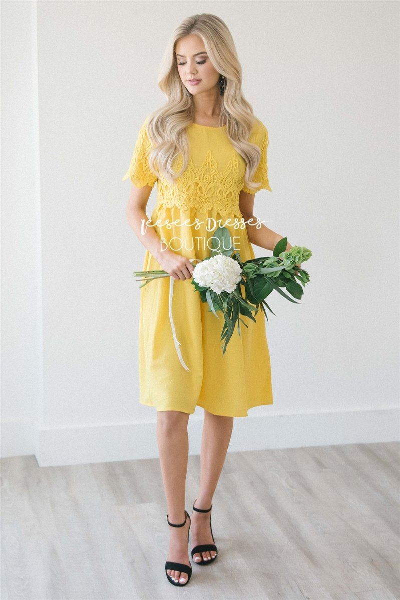 The Remy Modest Dresses vendor-unknown S Sunshine Yellow 
