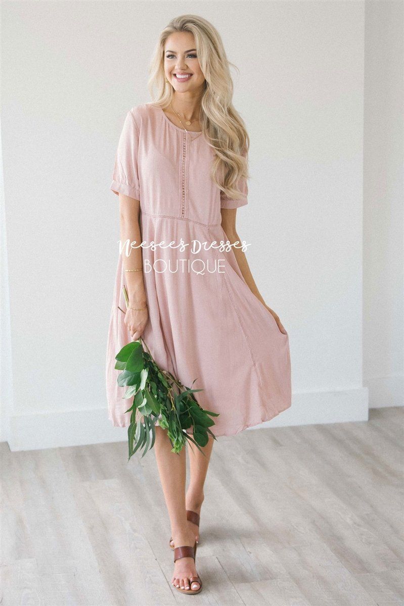 The Trisha Modest Dresses vendor-unknown S Dusty Pink 