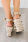 Jobyna Cream Wedges Accessories & Shoes vendor-unknown
