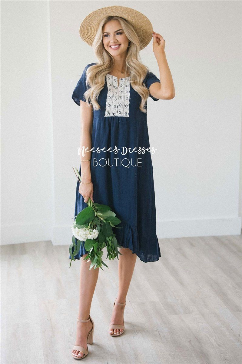 The Virginia Modest Dresses vendor-unknown S Navy 