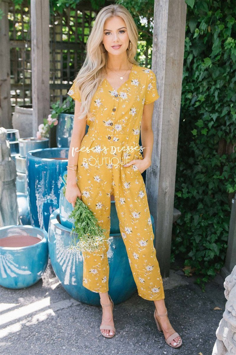 The Mimi Floral Jumpsuit Modest Dresses vendor-unknown 